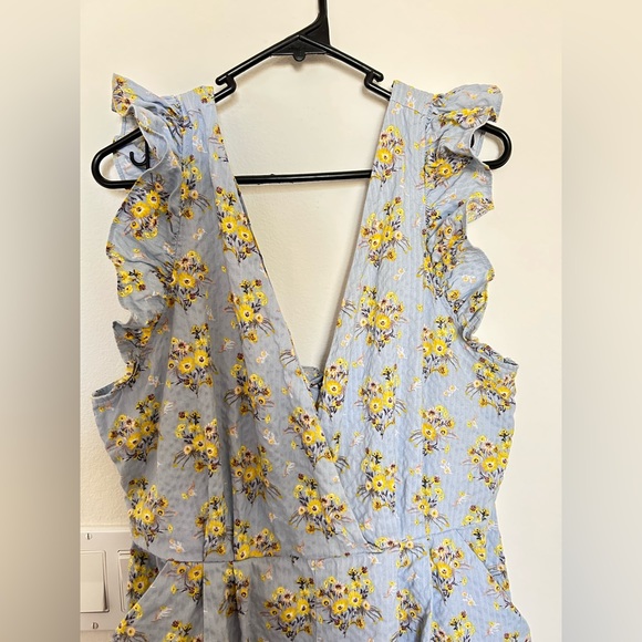 Happy x Nature by Kate Hudson Floral Jumpsuit Cotton Tie Back Wide Leg Size 12 - Picture 7 of 10